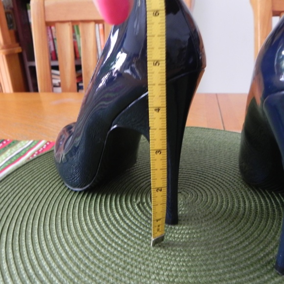 navy patent leather heels